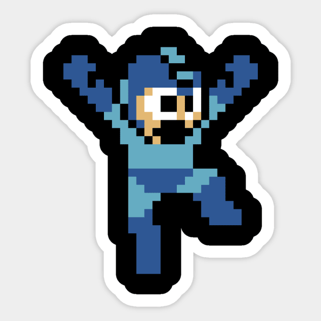 Jumpin Blue Robot! Sticker by Basilisk